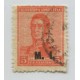 ARGENTINA SERVICIO OFICIAL GJ 300 ESTAMPILLA USADA FILIGRANA SERRA BOND